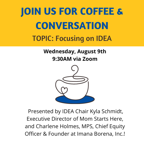 AFPHudsonMohawk's tweet photo. We are excited to welcome our IDEA Chair Kyla Schmidt, Executive Director of Mom Starts Here, and Charlene Holmes, MPS, Chief Equity Officer &amp; Founder at Imana Borena, Inc. as leaders of our August Coffee and Conversation.  Register Here: https://t.co/guOigvV3hX https://t.co/nUDU2apd8w
