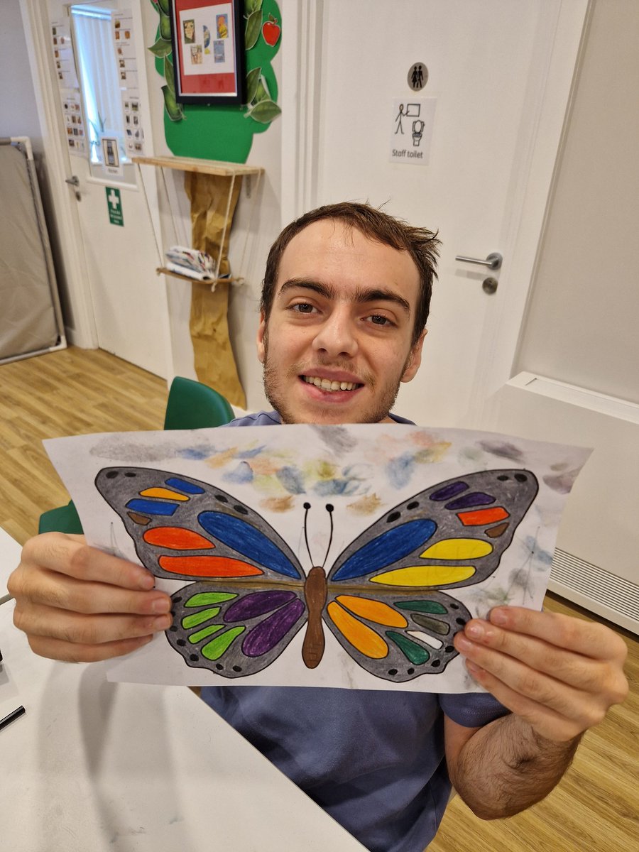 Cascade_Cohen's tweet photo. Harry engaged well with ASDAN today! What a beautiful colouring of a butterflyπ¦
#Creativecolouring
#ASDANeducation https://t.co/47hmXnlZbX