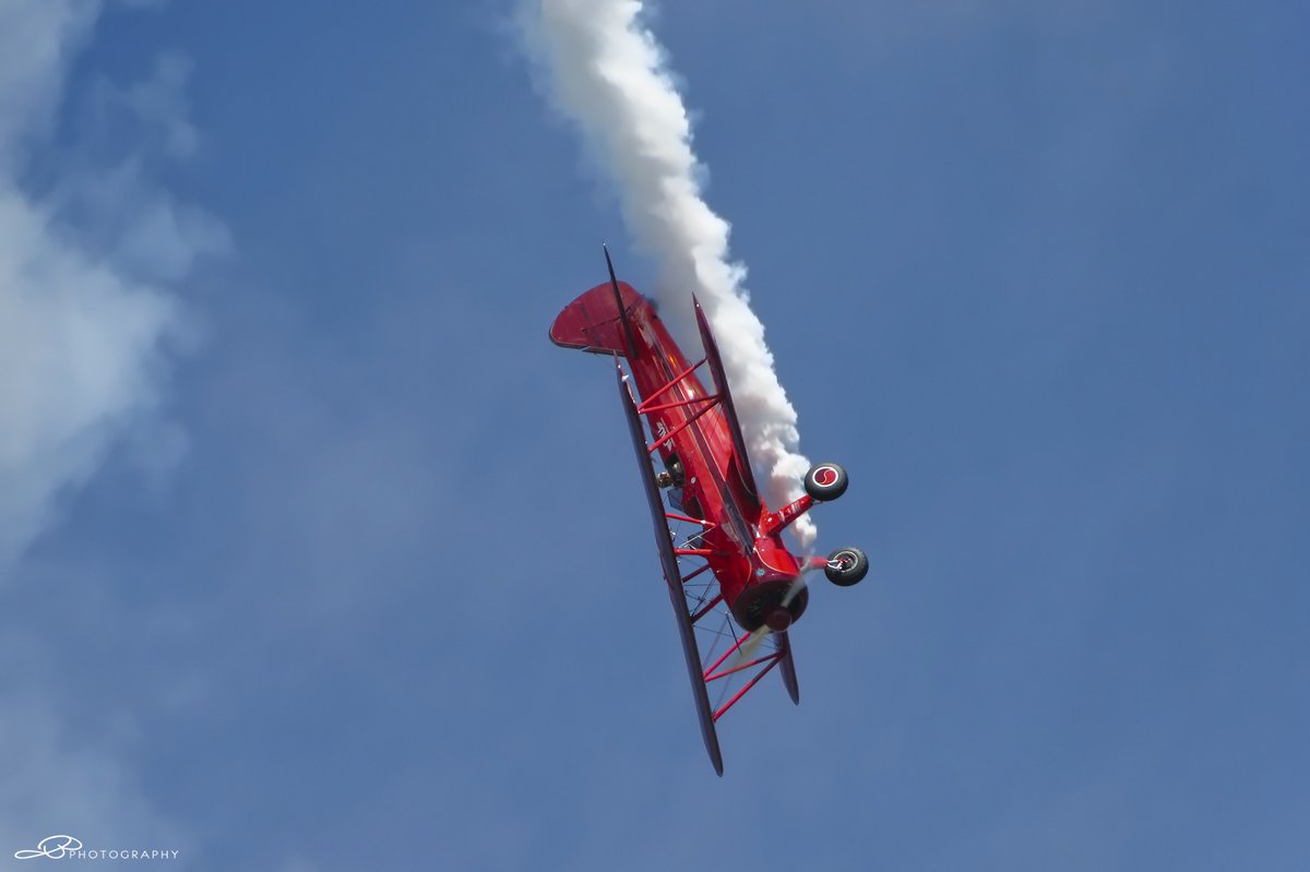 Stearman aerobatics are the best aerobatics. <a href="/vkflyer/">Vicky Benzing</a> #OSH23