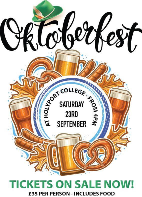 September's Oktoberfest Event is NOW ON SALE!! 🥨🍻It is going to be a fantastic event to kick off the school's 10th Anniversary celebrations. Live Music, German food, Beer (+ a bar) and lots and lots of fun! Adults only and fancy dress is encouraged!

…iends-of-holyport-college.square.site/product/oktobe…