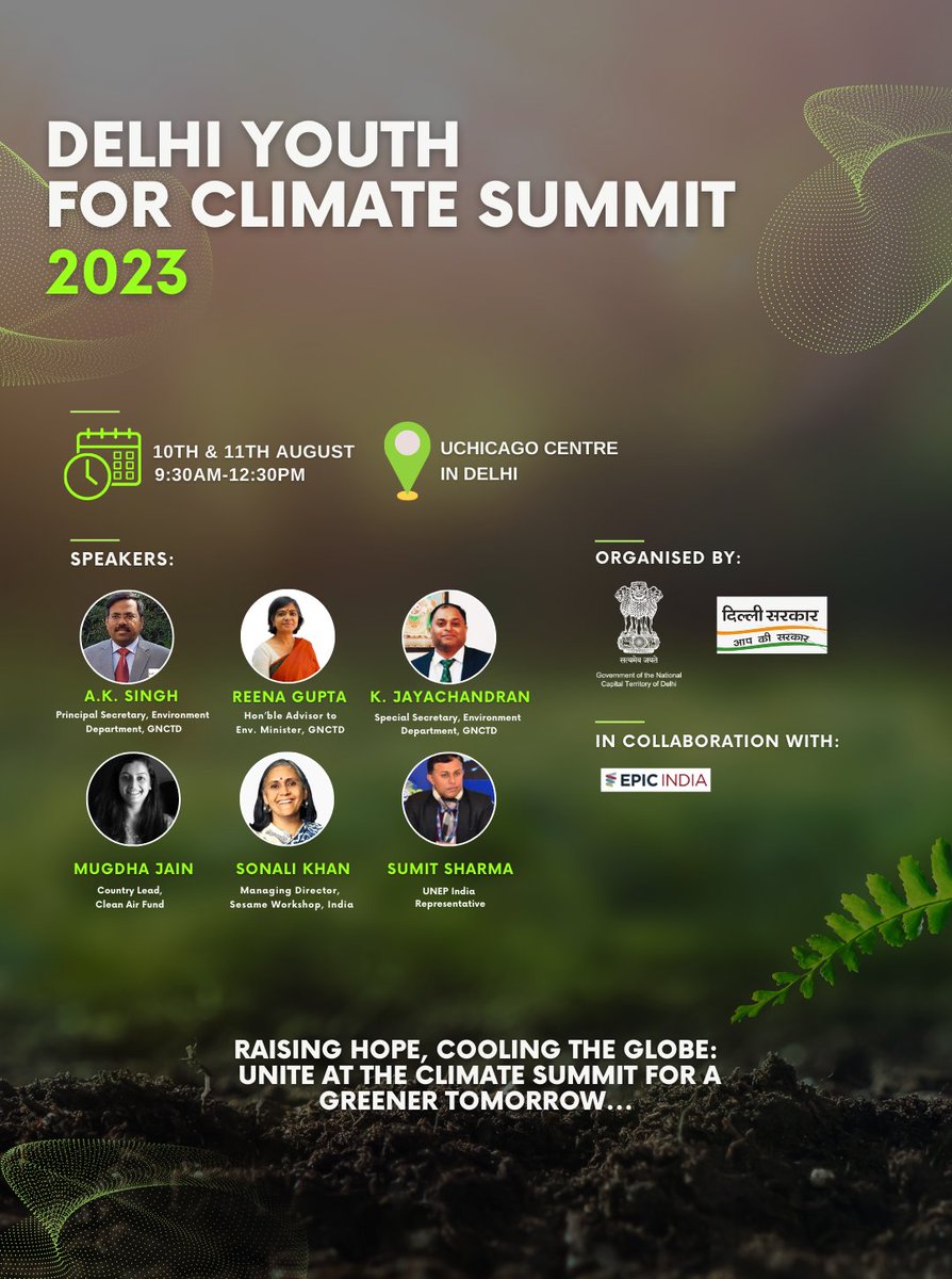 DYCSummit2023's tweet photo. The summit aims to enhance climate and environmental education in colleges, offering tools and strategies to foster sustainability through curriculum integration and student participation, facilitating impactful initiatives for a better future.

#delhiyouthforclimatesummit2023 https://t.co/Hkee1CKKRU