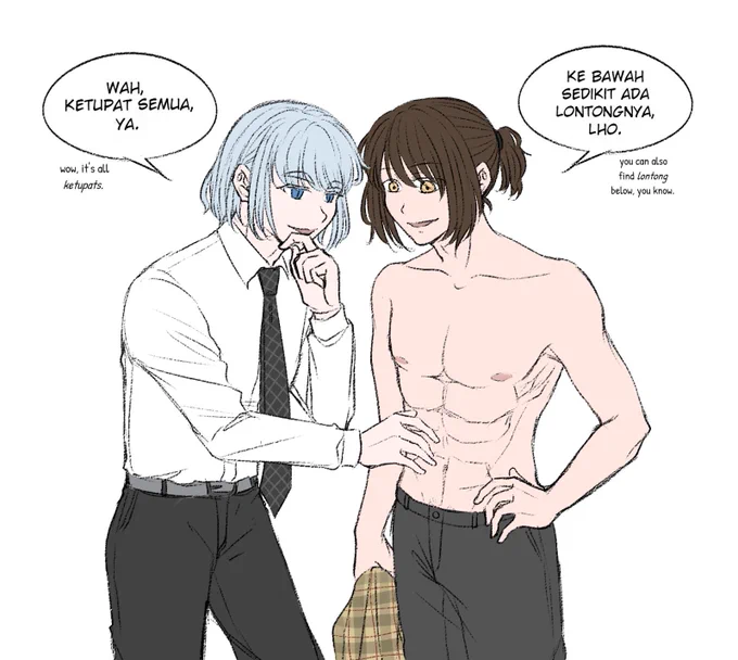 #togspoilers Jujur nggak nyangka bakal redraw meme ini (mana canon lagi)  #khunbam #bamkhun (read alt text for context)