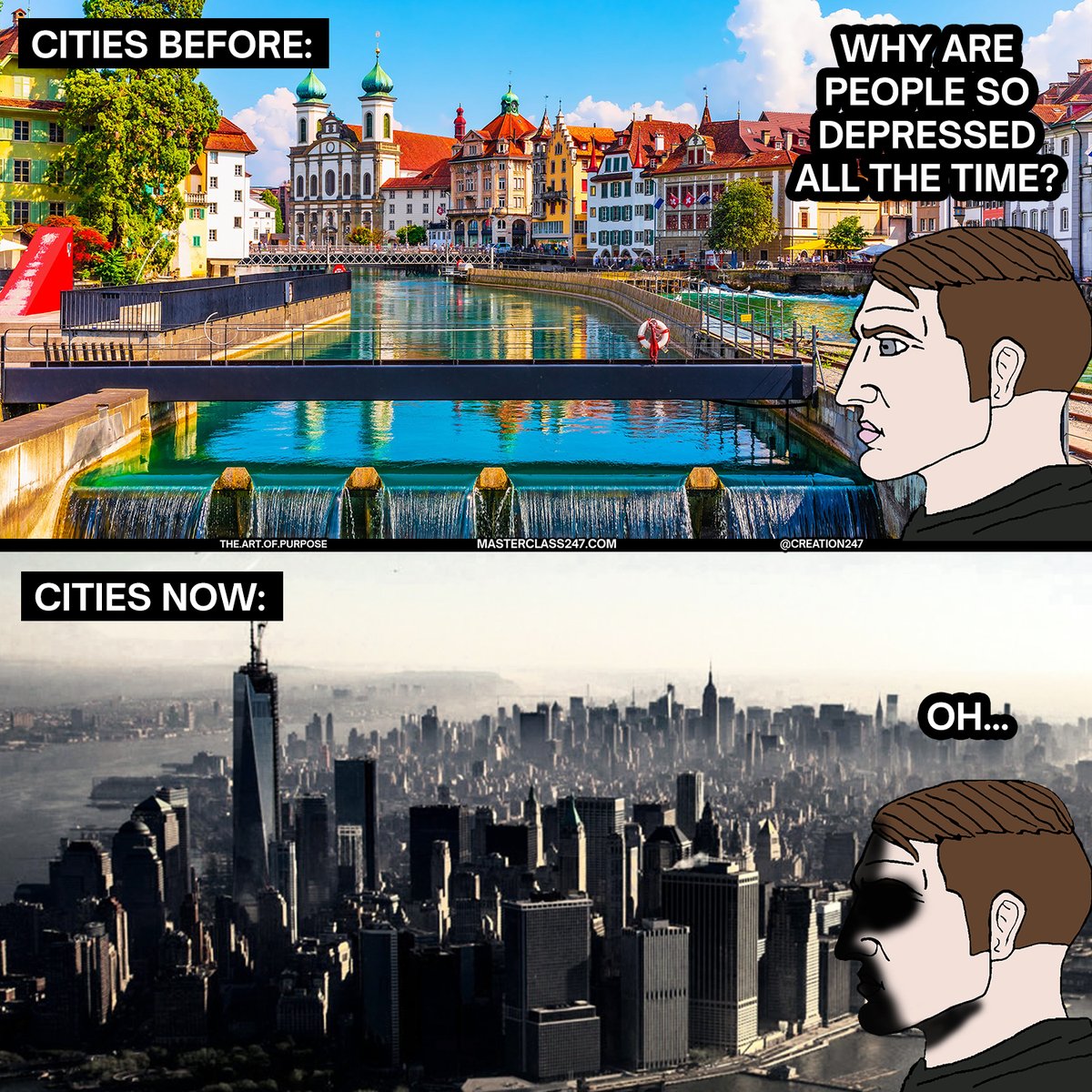creation247's tweet photo. Why are people so depressed all the time?