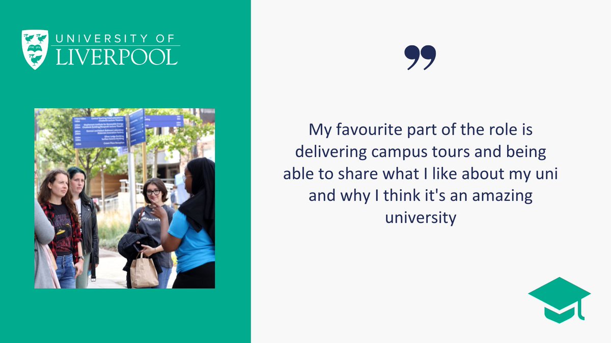 We asked our #LiverpoolAdvocates what their favourite part of the role was, and many of them highlighted how much they enjoyed sharing what they love about studying at @LivUni!