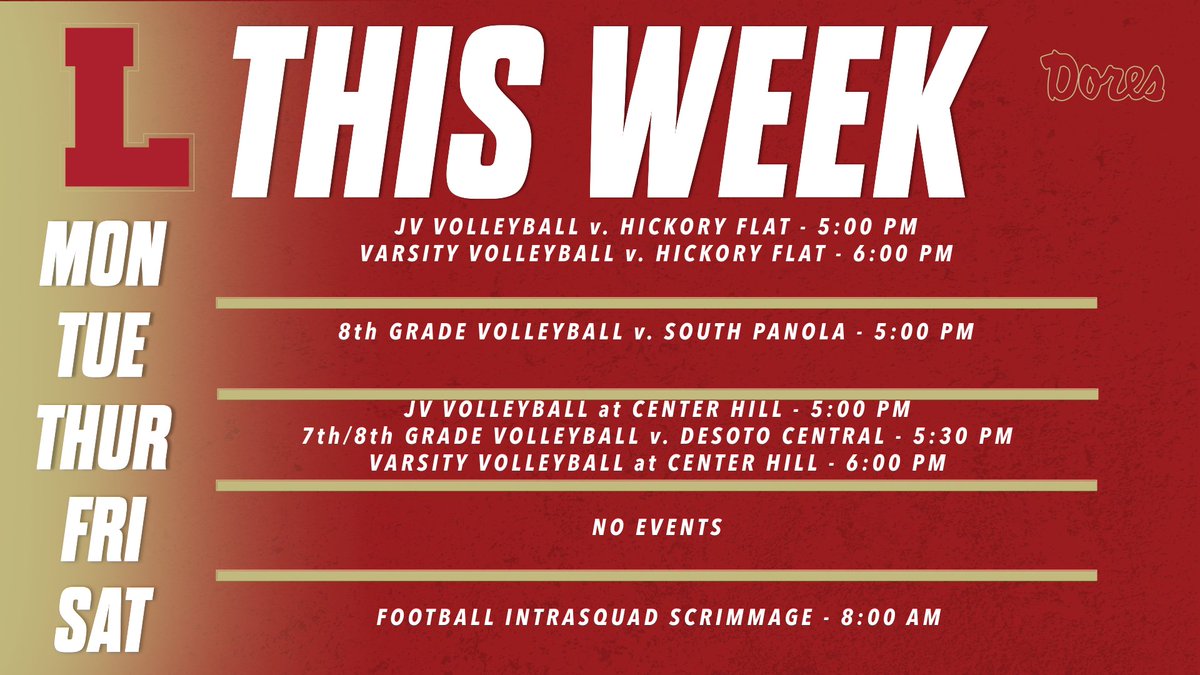 This Week in Lafayette Athletics Aug 7-12th.