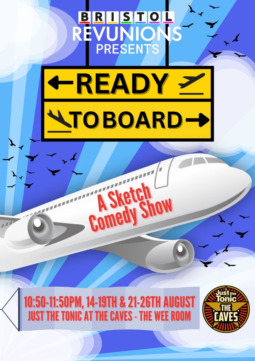JUST OVER A WEEK UNTIL WE BEGIN OUR EDINBURGH SHOW ✈️READY TO BOARD!✈️ at The Caves @Justthetonic ! cant wait to see you there xx