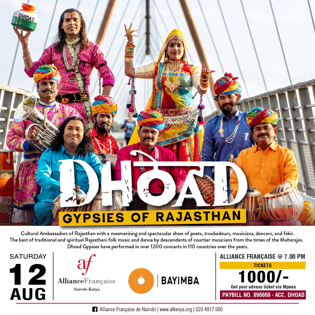 Harsita Waters (@harsitawaters) on Twitter photo It will be colourful and festive. First time in Kenya straight from <a href="/Bayimba/">#BAYIMBA Uganda</a> Int. Arts Festival, Uganda. The beating heart of Rajasthan. <a href="/DhoadG/">Dhoad Gypsies</a> <a href="/AFKenya/">Alliance Française Nairobi</a> <a href="/IndiainKenya/">India in Kenya</a> <a href="/UNESCO/">UNESCO 🏛️ #Education #Sciences #Culture 🇺🇳</a> Cultural Ambassadors. It will be colourful and festive. First time in Kenya straight from <a href="/Bayimba/">#BAYIMBA Uganda</a> Int. Arts Festival, Uganda. The beating heart of Rajasthan. <a href="/DhoadG/">Dhoad Gypsies</a> <a href="/AFKenya/">Alliance Française Nairobi</a> <a href="/IndiainKenya/">India in Kenya</a> <a href="/UNESCO/">UNESCO 🏛️ #Education #Sciences #Culture 🇺🇳</a> Cultural Ambassadors.