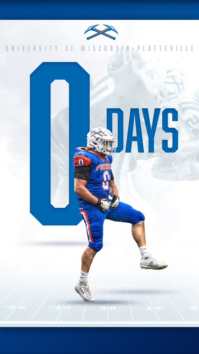 UWPlattFootball's tweet photo. ARE YOU READY? The 2023 Pioneer Football Season is just about to begin! ⛏️🔹 #swingtheaxe #wiac https://t.co/9CoCvbgTgw