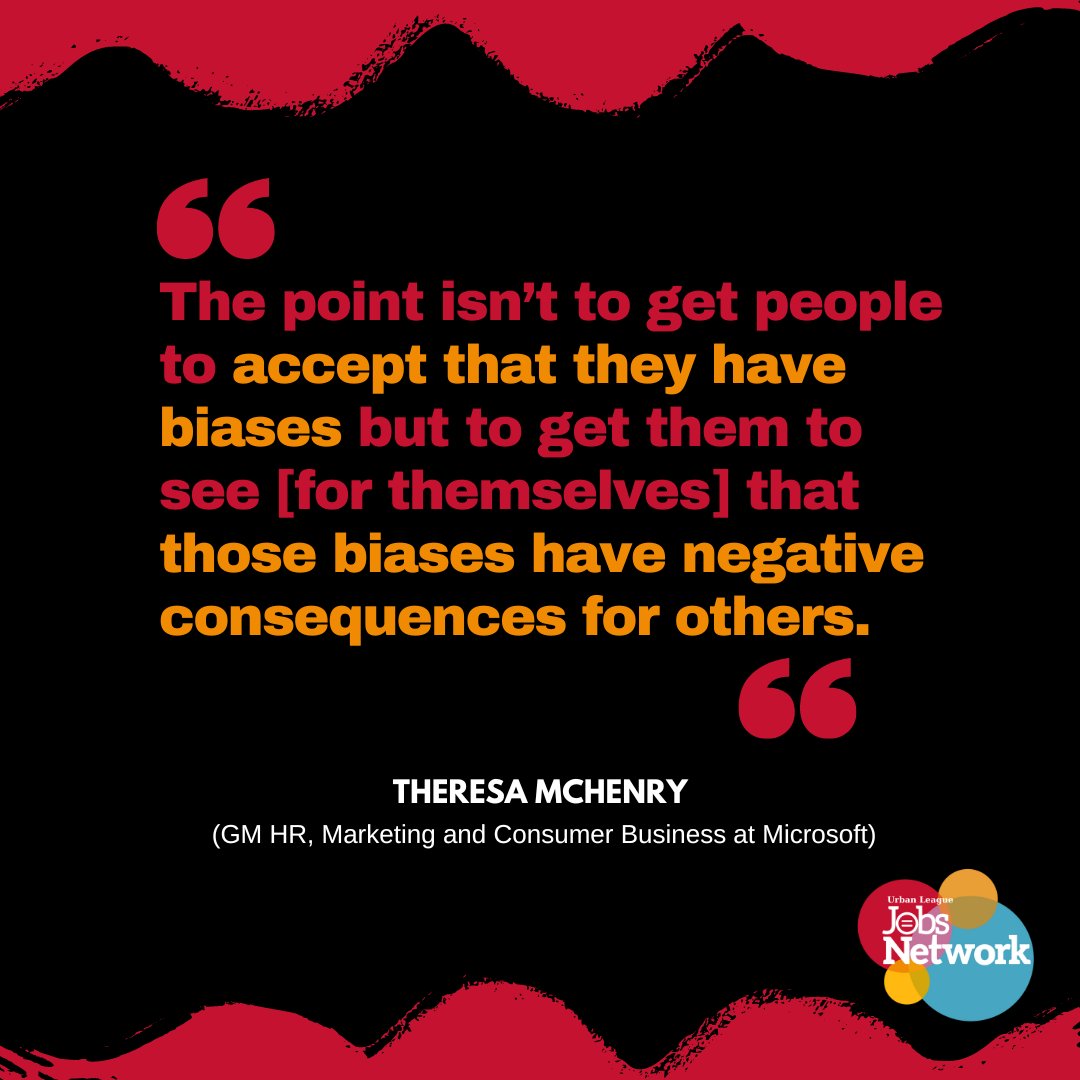 ULJobsNetwork's tweet image. The point isn’t to get people to accept that they have biases but to get them to see [for themselves] that those biases have negative consequences for others.
#proximitybias #mondaymotivation