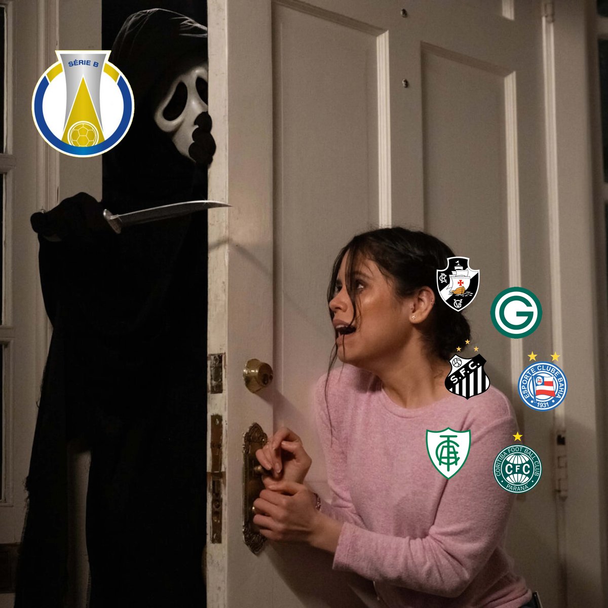 pvsportbr's tweet photo. do GTA 6 a gente não sabe, mas do Pânico 7 sim. boatos que ele está em fase de desenvolvimento e que vai se passar no Brasil - mas o elenco ainda está sendo ~escolhido~ 🥲
#CopaDoBrasil #CopaDoBrasilNoPrime #Vasco #Coritiba #Santos #AméricaMG #Bahia #Goias #ScreamIV #Pânico6 https://t.co/swqI56uf6l