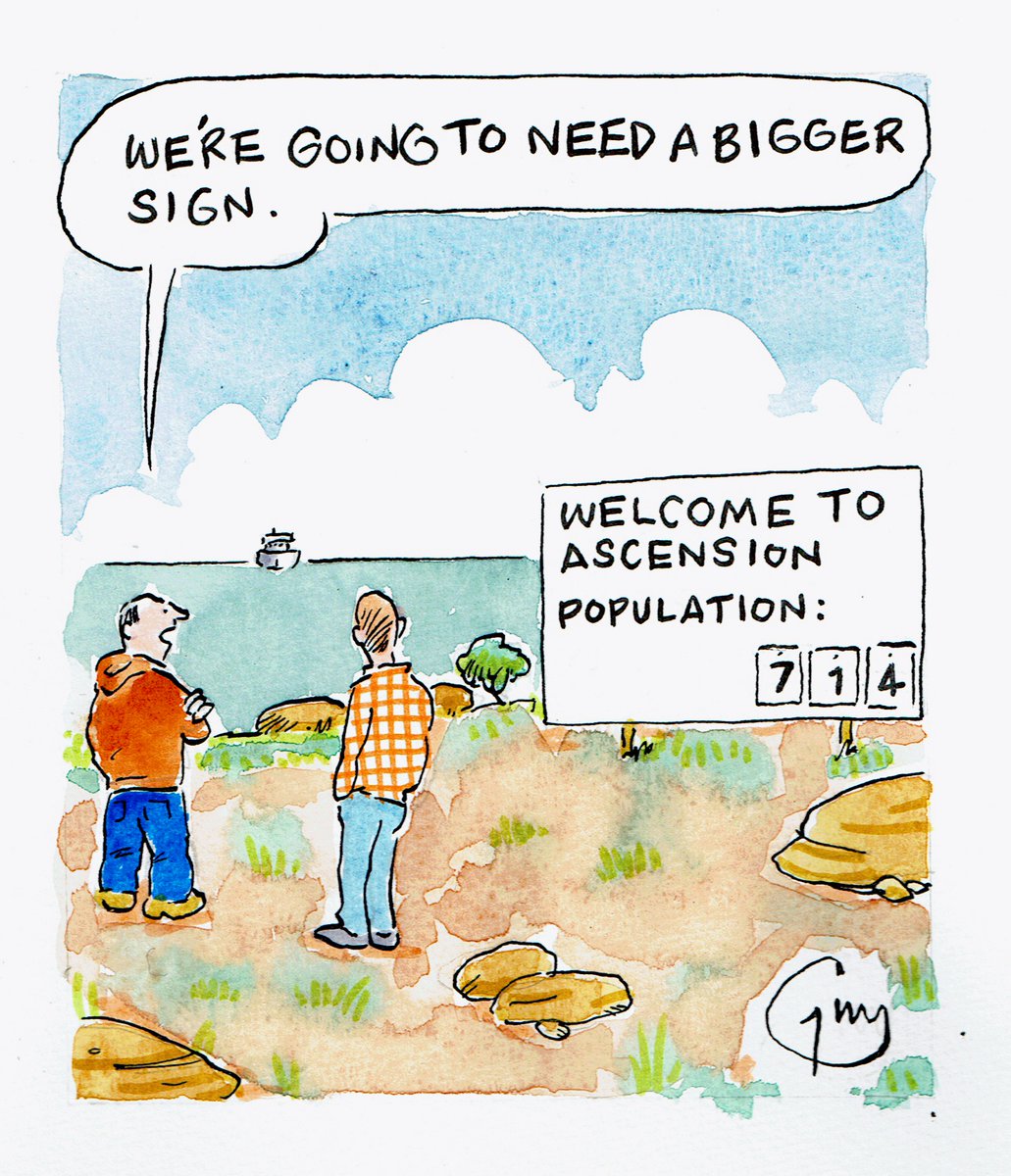 My Tuesday's @MetroUK cartoon. @MetroPicDesk. #AscensionIsland #refugeeeswelcome #Refugees