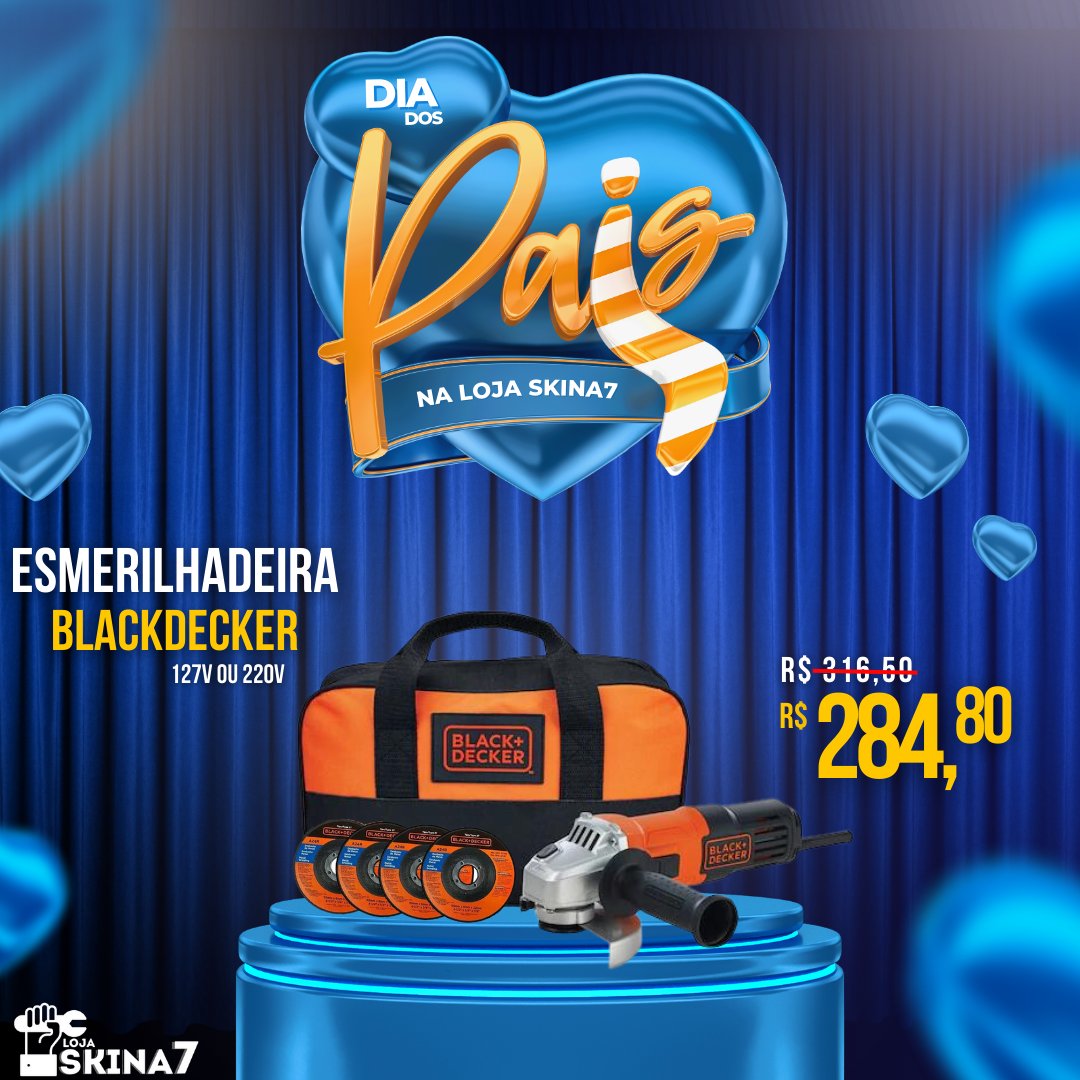 LojaSkina7's tweet image. Dia dos Pais Chegando e as Nossas Ofertas a Todo Vapor ! 
Produtos #Blackdecker

#diadospais #paizao #Presente #Oferta #compraonline #ferramenta #Agosto