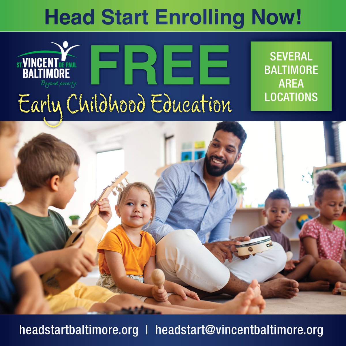 It's August so that means it's Head Start enrollment season! Don't miss the opportunity to enroll your child in a quality, FREE early childhood education that includes free meals and family supports. headstartbaltimore.org