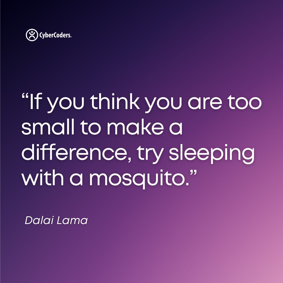 CyberCoders's tweet image. Sometimes the smallest things can make the biggest impact.

#cybercoders #mondaymotivation #motivationmonday