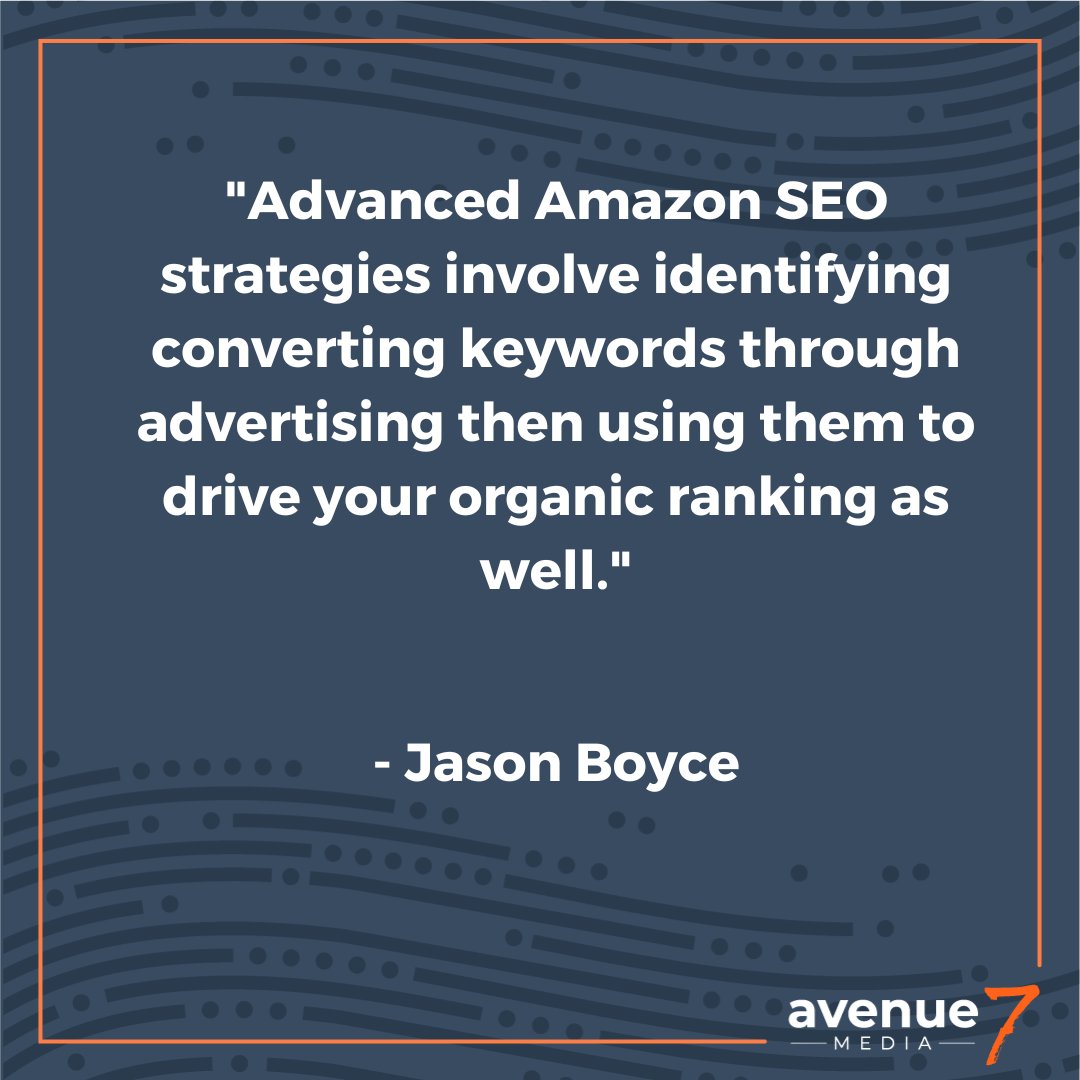 🔍The significance of SEO cannot be overstated, and Identifying relevant keywords is key to increasing your product's visibility and sales potential. Tune into Day2's latest episode with @JasBoyce for more strategy!

👉 ave7.com/8xb

#amazonseo #amazon #amazonseller