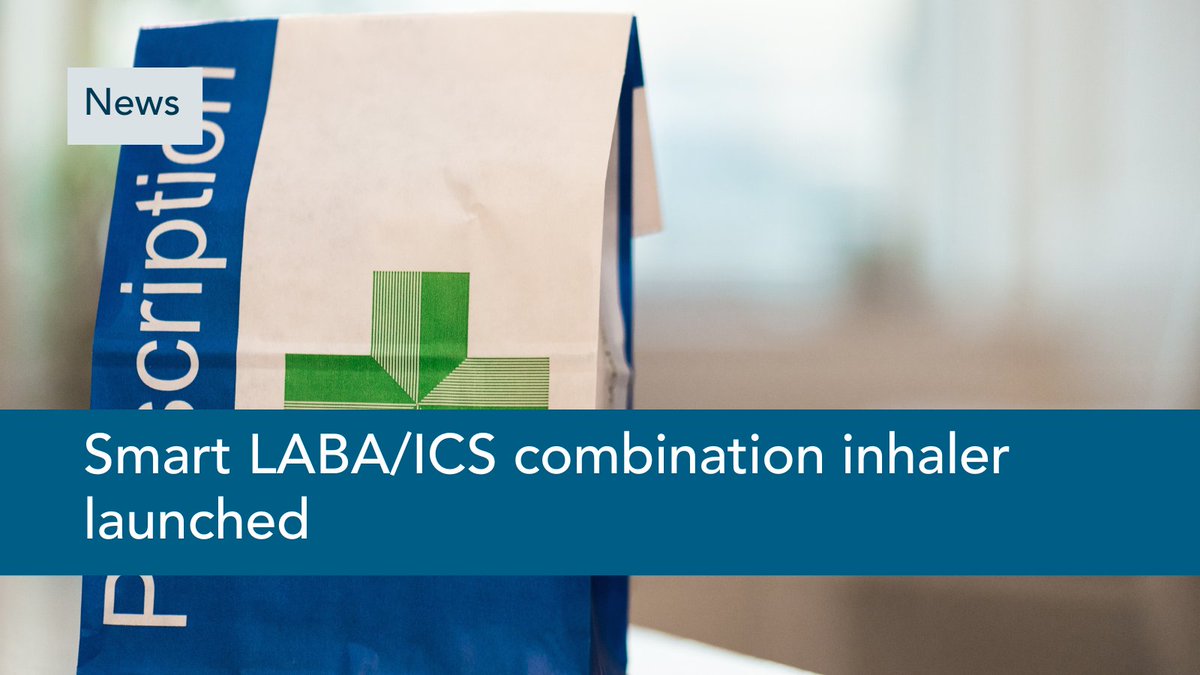 PCRSUK's tweet photo. Smart LABA/ICS combination inhaler launched.

Prescribers can now offer patients with asthma and COPD a combination LABA/ICS inhaler that automatically monitors their usage of the device.

Learn more in this MIMs article 📰 https://t.co/qMqrMg24Gu https://t.co/MhCHGer15M