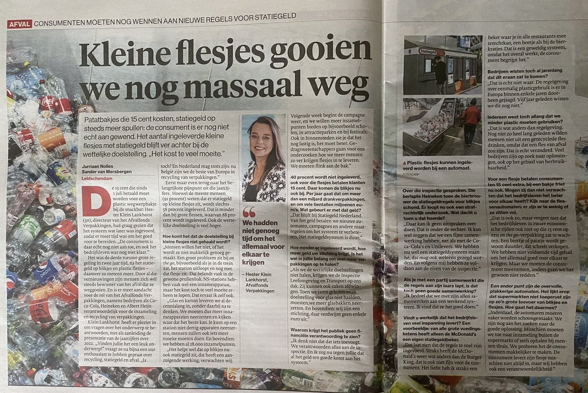 LintermansM's tweet image. #statiegeld is nog geen overweldigend succes. Wellicht meer inlever locaties. Het bedrag net als @duitsland 🇩🇪 maar € 0,25 brengen. Ook de mogelijkheid om ze @duitsland in te kunnen leveren.