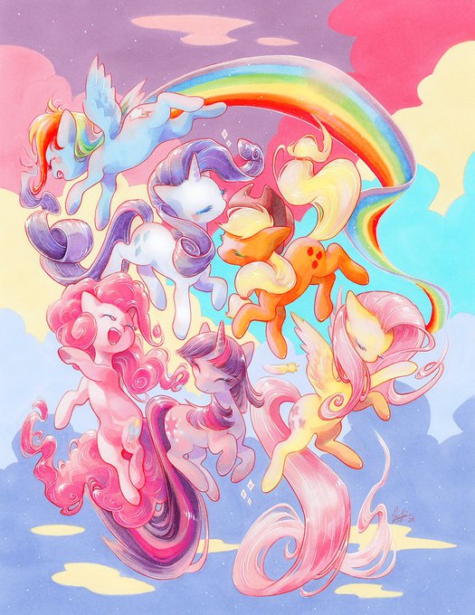 「rainbow hair」 illustration images(Latest｜RT&Fav:50)