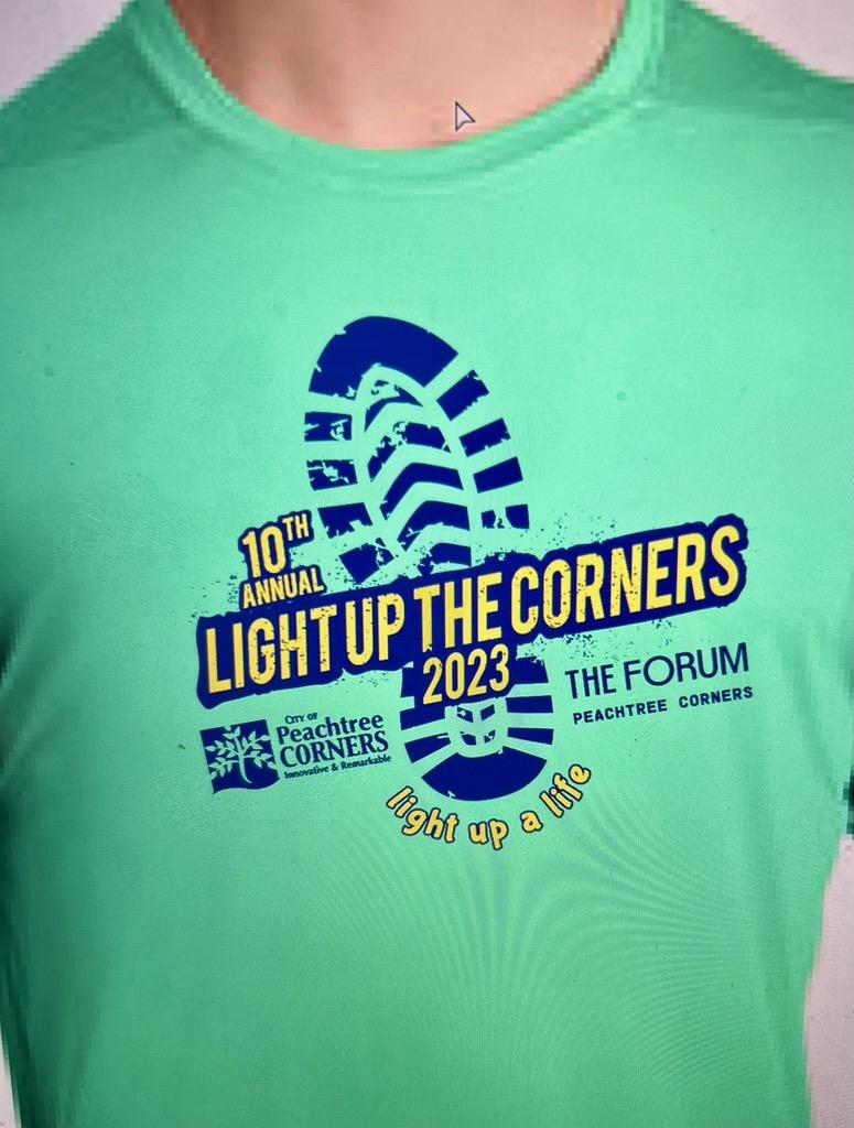 T-SHIRT REVEAL! Be sure to register for the 10th Annual Light Up the Corners GLOW run by Thursday (August 10) to secure this year's T-shirt. <a href="/theforumptc/">The Forum Peachtree Corners</a> 
Link to register: runsignup.com/Race/GA/Peacht…