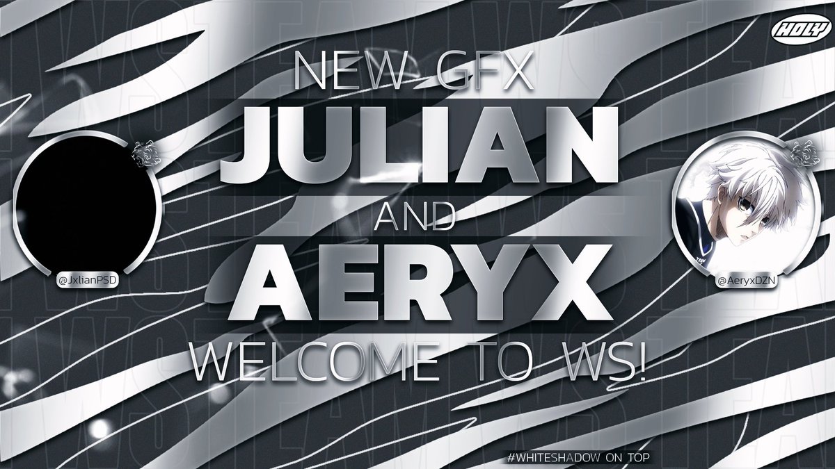 We are very pleased to introduce 2 new people to our Studio Team today 🖌️

 Please welcome <a href="/JxlianPSD/">Julian</a>  &amp; <a href="/AeryxDZN/">AVE/ WS Aeryx</a>  🖤🤍