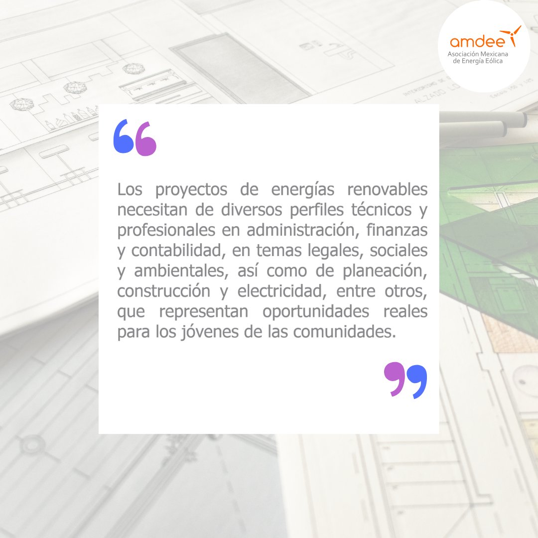 AMDEEMX's tweet photo. Las energías renovables abarcan una diversidad de profesiones y con esto brindan oportunidades.
#AMDEE #TeInforma https://t.co/dAqa21ohzu