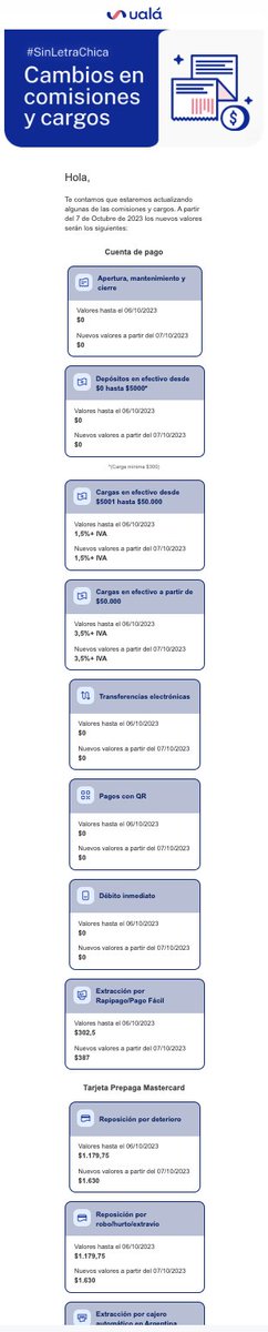 alanguardia's tweet photo. Hola @pbarbieri, recibí este correo y me hizo dudar si está correcta la información porque hay muchas cosas que se mantienen igual. De hecho, me costó encontrar aquellas cosas donde realmente hubieron cambios. https://t.co/Js1yNjmJZY