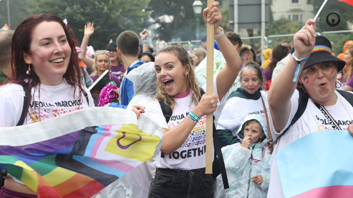 VeoliaUK's tweet photo. It was a rainy, windy day in #Brighton but that didn’t stop us from marching in the 50th @PrideBrighton parade 🏳️🌈
On Saturday, we celebrated with our LGBTQIA+ colleagues and the communities we serve and supported #LoveProtestUnity https://t.co/tPfV0LMxTR