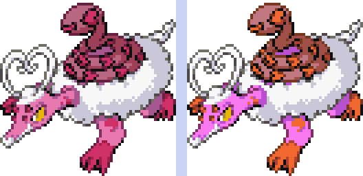 ポケモン「定期更新 #ポケモン #ドット絵 、875日目は #ラブトロス #れいじゅうフォ」|転寝みるく(こもりみるく)🥛-ほぼ毎日更新イラストかドット絵のイラスト