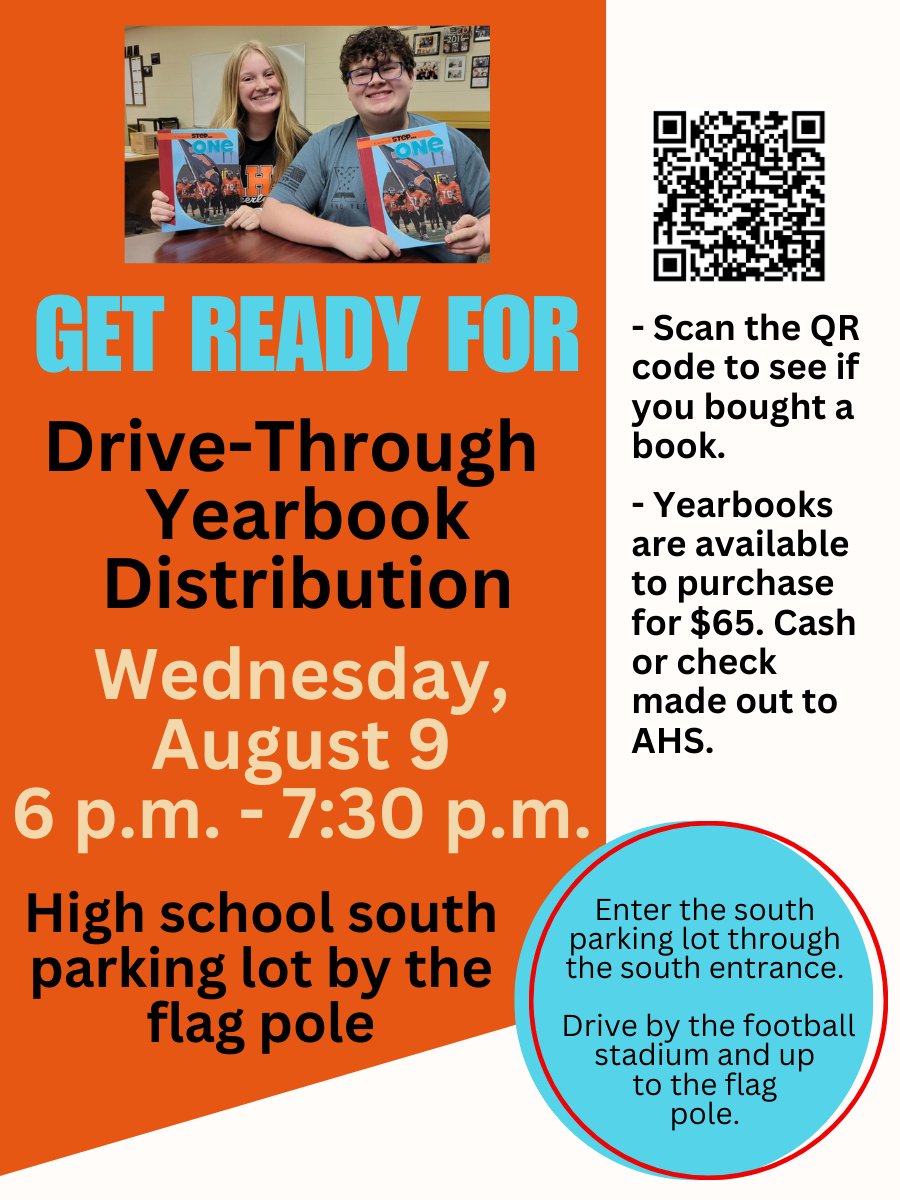 Yearbooks will be handed out Wednesday.