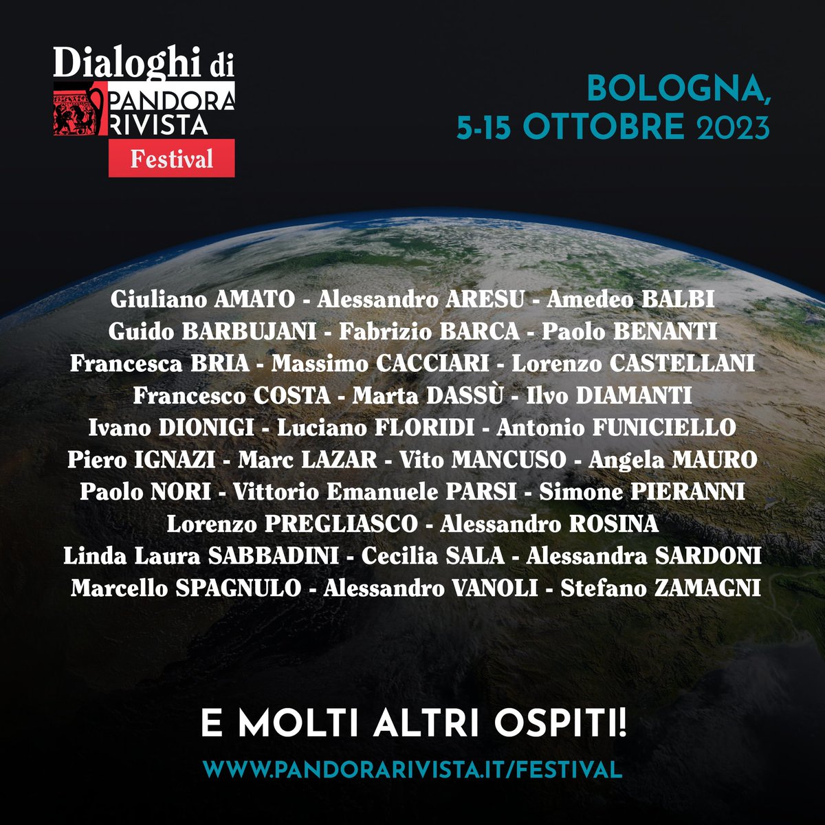 GiacomoBottos's tweet photo. Alcune anticipazioni sugli ospiti del Festival di @pandorarivista… https://t.co/SQWpI2Q2cO