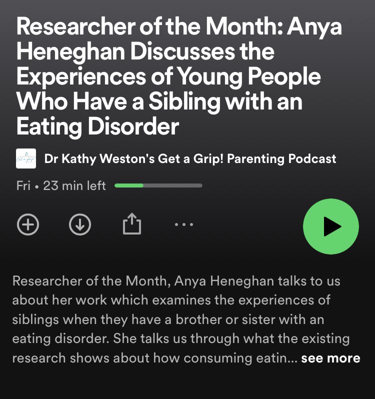 At the start of my PhD journey nearly 4 years ago I never imagined I would have opportunities like this, recording a podcast about my research! 🎙🧠 <a href="/MariaLivanou1/">Dr Maria Livanou</a> <a href="/Ifi_Manitsa/">Dr Ifigeneia Manitsa PhD</a> <a href="/TooledUpTips/">Tooled Up Tips</a> <a href="/KingsIoPPN/">Institute of Psychiatry, Psychology & Neuroscience</a> <a href="/kingsedresearch/">Centre for Research in Eating and Weight Disorders</a> listen at: open.spotify.com/show/2VWjTMeln…