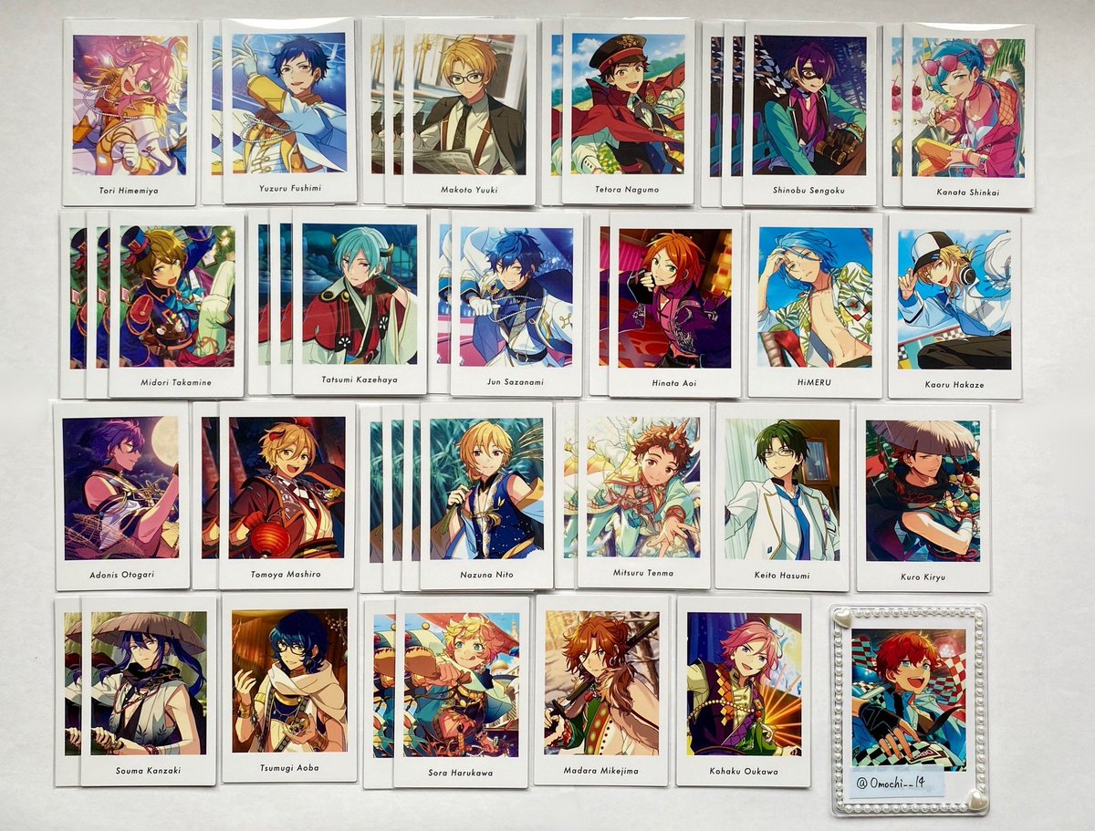 【交換】あんスタ ぱしゃっつ P.A.shots!! Vol.3 カバーソング

譲：英智 桃李 弓弦 スバル 真 鉄虎 忍 翠 奏汰 藍良 巽 凪砂 ジュン 宗 みか ひなた ゆうた HiMERU こはく ニキ 薫 アドニス 友也 なずな 光 創 敬人 紅郎 颯馬 嵐 夏目 つむぎ 宙 斑

求：カバソン 一彩

お気軽にお声がけください🧸