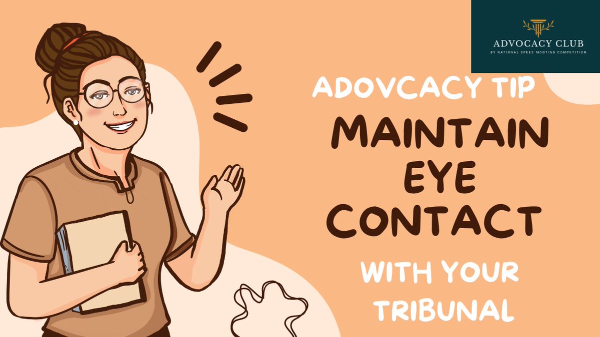 club_advocacy's tweet photo. When performing advocacy, it is vital to maintain eye contact with your tribunal!

#lawstudents #lawyers #mooting #advocacy #events #aspiringbarrister #aspiringsolicitor #pupillage #trainingcontract #law #legaltips #solicitor #barrister #lawstudent #speedmooting #publicspeaking https://t.co/dEnbuGLQCR