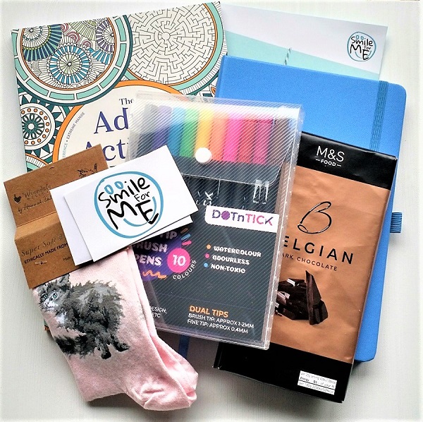 An amazing parcel arrived for me last week filled with treats, thanks to @SmileForME_xx and a very special friend. It's been two years since I was diagnosed with #MECFS and I have been so grateful to the people and charities that have helped me. #selfcare #smileforme