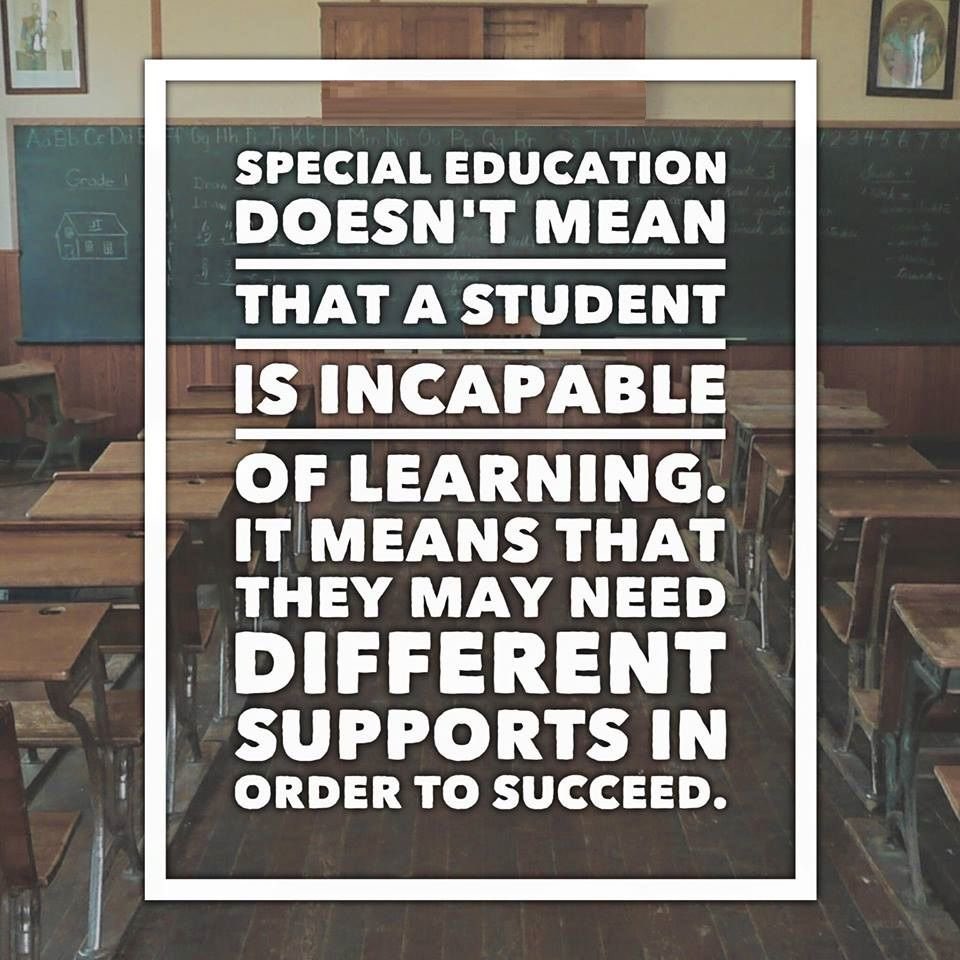 SPECIAL EDUCATION DOESN'T MEAN THAT A STUDENT IS INCAPABLE OF LEARNING.
IT MEANS THAT THEY MAY NEED DIFFERENT SUPPORTS IN ORDER TO SUCCEED.
#SpecialEducation #teacher #LeadershipMatters #sped #autism #teachertwitter #edutwitter