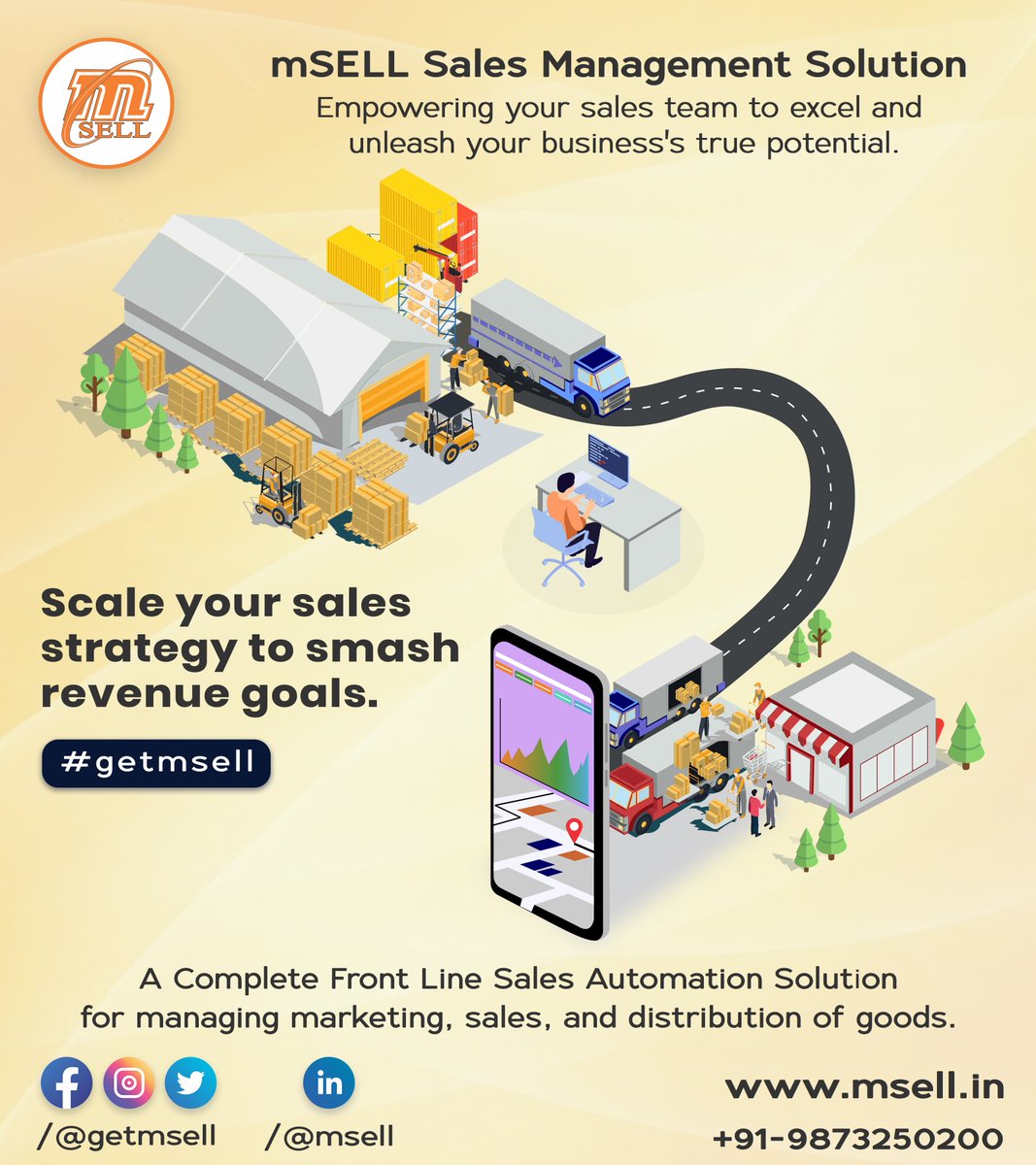 getmsell's tweet photo. Unlock new heights of your Sales Success with mSELL!
Get Started with mSELL.
For more details:
Dial: +91 9873250200
#salesforceautomation #saas #salesforceindia #india #msmes #msmeindia #fmcgindustry #beverageindustry #fmcg #cpg #cpgindustry #ayurvedic #retailapp #pharma https://t.co/mtMFdM9z0M