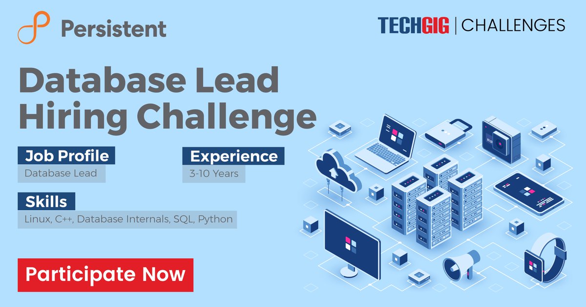 ETTechGig's tweet photo. Calling all passionate candidates who are on the lookout for a fresh opportunity! Showcase your #skills at the #DatabaseLead #HiringChallenge & stand a chance to be hired by @Persistentsys. If this sounds like your cup of tea, take the test now 🔗 https://t.co/ftCDhKBXWw
#TechGig https://t.co/FE2iRm3Pwu