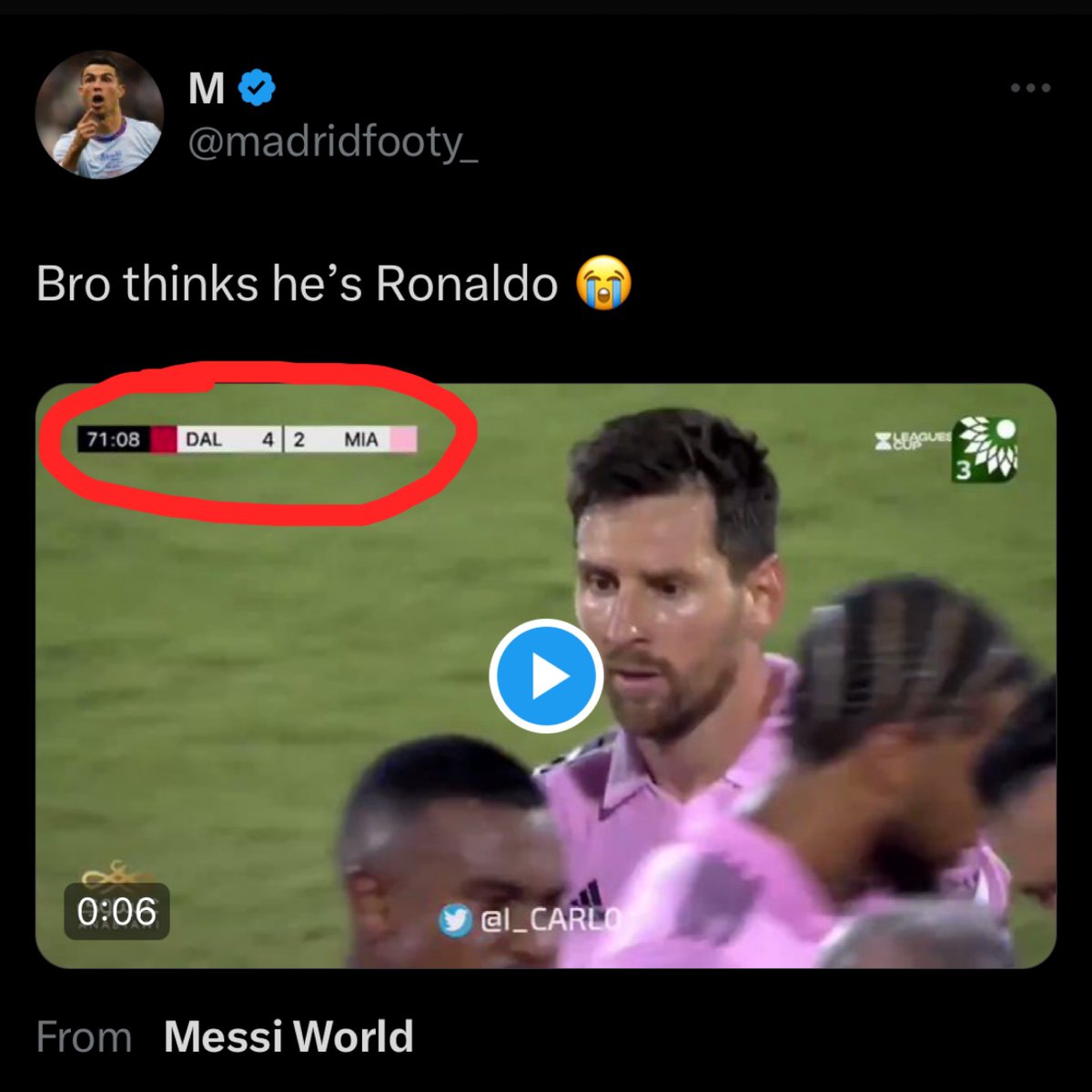 Context Ronaldo tweet media