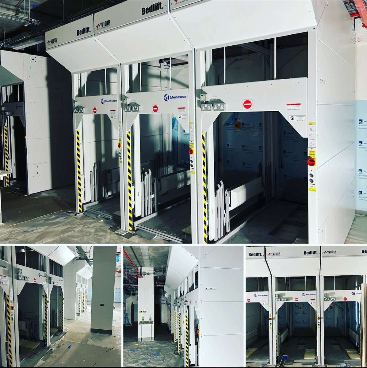 MedesconUK's tweet photo. Proud to have worked with @bamukandireland on the New Children’s Hospital (NCH), Dublin.  We installed 13,  4 bed high hospital bedlift stackers enabling the hospital to store 52 beds in the space of just 13! #Efficiency  #hospitalbed #nhs #storevertical #spacesaving https://t.co/E7N0YtimVk