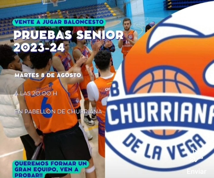 CBChurriana's tweet photo. Mañana Martes a las 20:00 horas nuestro sénior provincial echa a andar con un primer entrenamiento de puertas abiertas.

Si quieres formar parte de nuestro equipo sénior y quieres echar un buen rato de baloncesto prepara las botas y pásate

#season26-2023/2024
#cbchurriana https://t.co/ECX9EB3YZG