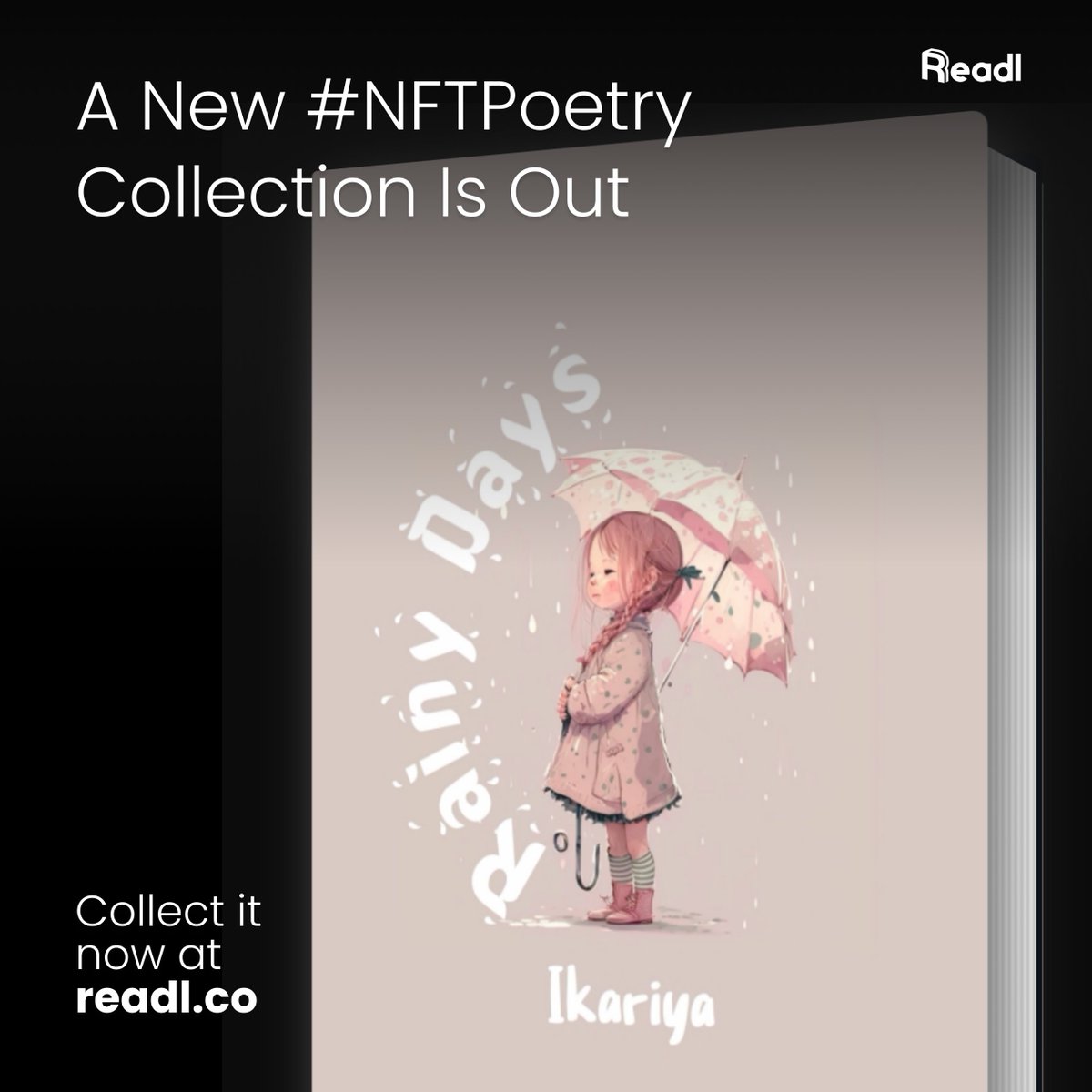 Explore a collection of emotions rain evokes - from nostalgia to hope, and everything in between! 🌧️🌈 

Rainy Days is a new collection of #NFTpoetry by #Ikariya

Get your copy 👉 bit.ly/3s4SN8M

#LiteraryNFT #SummerReads #web3community