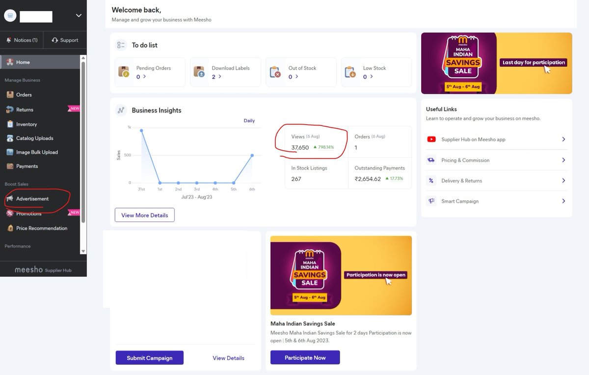 HardikKothari18's tweet photo. 2 adv Campaign me total 48638 views hai or meesho ke dashbor me 37650 views dikha raha hai. #MEESHOFROUD @viditaatrey 
@Meesho_Official  BLOODY LIAR TEAM OF THE WORLD. SEE Advertisement  #FROUD DONT RUN ADV in Froud @meesho_support #Boycottmeesho dekho mese BDSK team hai. https://t.co/vsJuOOfabq