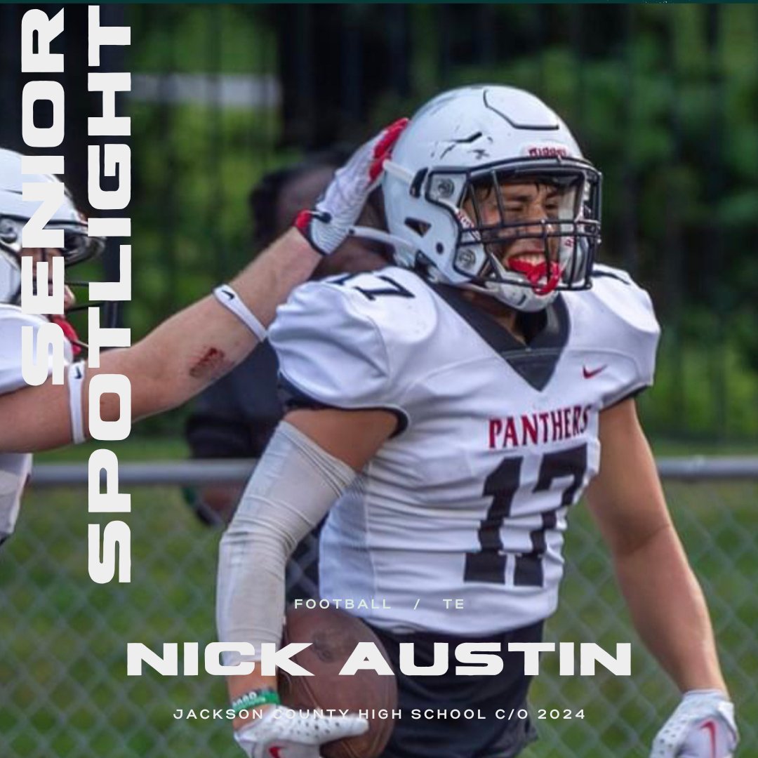 🚨🚨SENIOR SPOTLIGHT🚨🚨
HE'S BACK!!! Another two sport ATH, <a href="/NickAustin613/">Nick Austin</a> has solidified himself as the Tight End for the <a href="/JAXCOFOOTBALL/">𝐉𝐀𝐂𝐊𝐒𝐎𝐍 𝐂𝐎𝐔𝐍𝐓𝐘 𝐅𝐎𝐎𝐓𝐁𝐀𝐋𝐋</a> offensive unit.  Nick has the ability to run block, run routes, split out at Wide Receiver, and catch any ball! Big plays loading... #Climb