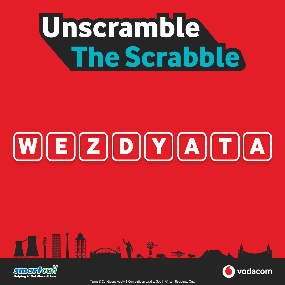 NokwaziKaShenge's tweet image. #UnscrambleTheScrabble
DATAWYZE 

#SmartcallWin #GetMore4Less