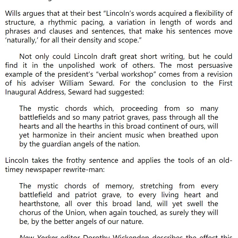 I encourage every @ukonward researcher to read 'How To Write Short' by @RoyPeterClark - it's a great guide to concise and impactful writing

A lot of my time is spent editing, so I particularly love this snippet on Lincoln's tweaks

Book here👉 amazon.co.uk/How-Write-Shor…