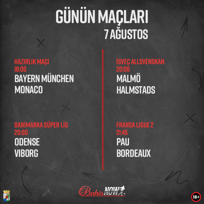⚽️Bahisnow'da günün maçlarına bahisler açık!