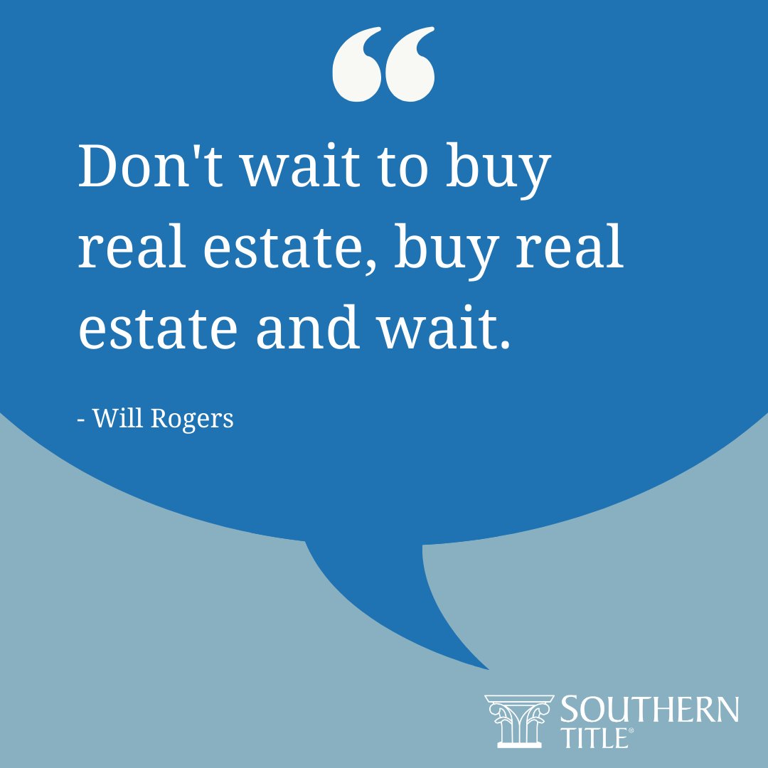 SouthernTitleFL's tweet image. It can be tempting to wait for "a better time" to buy a home, but in reality the right time is now!

Drop a 💙 in the comments if you agree! 

#SouthernTitle
