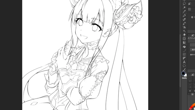 進捗 ちょっと首細すぎたのであります… #プリコネR