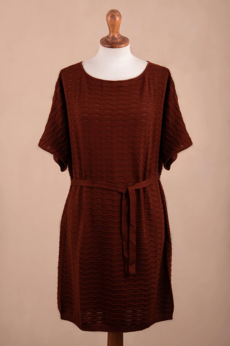 Thalu in Rust Cotton Knitted Belted T-Shirt Dress in Russet Red from Peru
anrdoezrs.net/click-10084732…
#dress #fashion #women #cotton #earlybiz #atsocialmedia #Rt  #craftbizparty