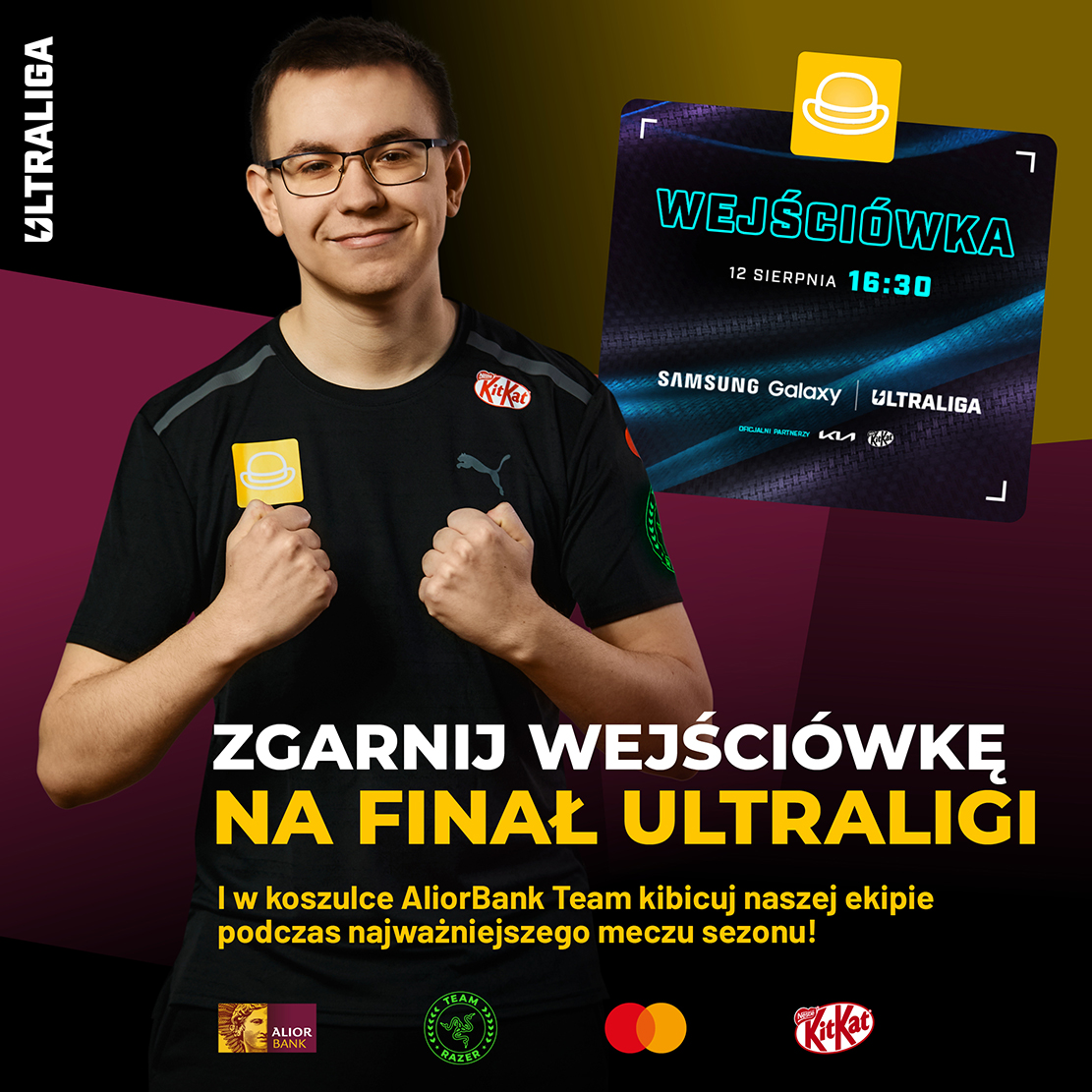 Siemano! 😏

Wspólnie z <a href="/ultraliga/">Ultraliga</a> wracamy do Was z konkursem, gdzie do wygrania będzie podwójna wejściówka na finał odbywającego się w studio <a href="/PolsatGames/">Polsat Games</a> oraz nasze koszulki meczowe. Zasady są banalnie proste:

- Zostaw follow <a href="/ultraliga/">Ultraliga</a> oraz @AliorBank_Team 
- RT &amp; LIKE 
-